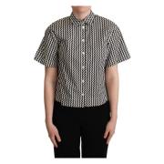 Zigzag Elegance Bomull Polo Topp