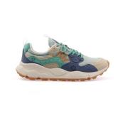 Beige Azure Light Blue Herre Sneakers