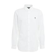 Hvit kortermet herreskjorte