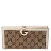 Pre-owned Hvitt lerret Gucci lommebok