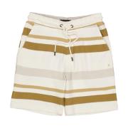 Stripete strukturerte shorts