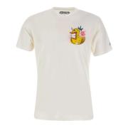 Hvit Bomull T-skjorte med Andelogo