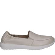 Beige Casual Closed Loafers