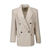 Stilig Beige Blazer med Oversized Fit