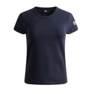 Marine Dame T-skjorte Lettvekt Bomull Rund Hals Logo
