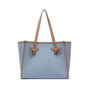 Elegant Herringbone Shopping Bag