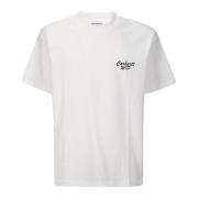 Hvit Logo Print T-skjorte
