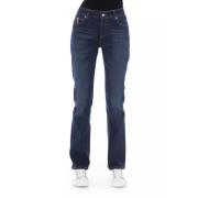 Trendy Blå Bomull Jeans Bukser