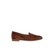 Klassisk Penny Loafer i Lysbrunt Semsket Skinn