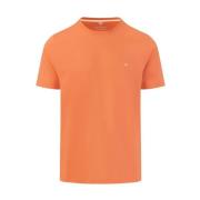 Oransje T-skjorte med rund hals