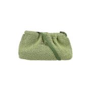 Grønn Straw Bag Pouch