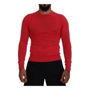 Rød Ull Crewneck Sweater