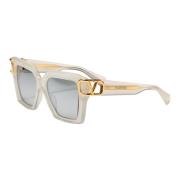 V-Uno Sunglasses White Yellow Gold