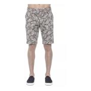 Grønn Mønstret Bermuda Shorts