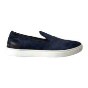 Blå Leopardmønstret Loafers Sneakers