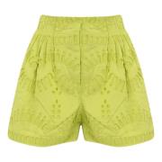 Sangallo Brodert Høy Midje Shorts