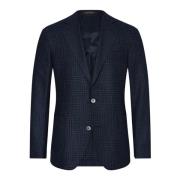 Marineblå Soft Check Blazer Dresser