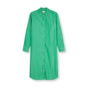 Stripete Skjortekjole Grønn Yarpo Crissy