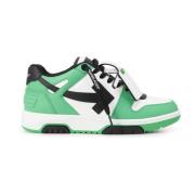 Grøn Lær Streetwear Sneakers