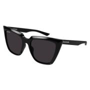 Stilige Cateye solbriller i svart