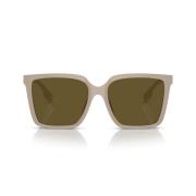 Firkantede solbriller med brune linser