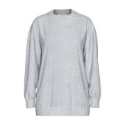 Lys Grå Melange Crew Neck Sweatshirt