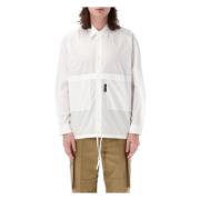 Hvit Skjorte med Skjulte Lommer Ss24