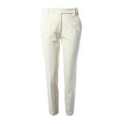 Hvite bukser med elastan for kvinner