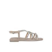 Flettet Rhinestone Sandal