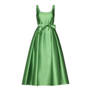 Elegant Grønn Midi Kjole