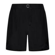 Sort Elastisk Midje Shorts