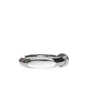 Sølv Asymmetrisk Riflet Ring