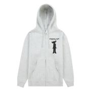 Grå Hettegenser Zip Sweater Jamiroquai Print