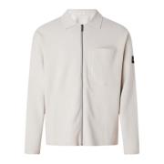 Herre Bomull Zip Overshirt