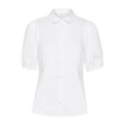 Hvit Stilig Skjorte med Unik Blanding