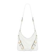 Ivory Crossbody Veske med Metall Detaljer