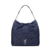 Denim Shoppingbag med Broderi