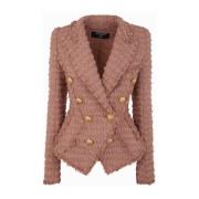 Sofistikert Nude Fonce Tweed Blazer