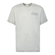 Hvit T-skjorte med Tonal Logo Broderi