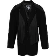 Svart Skjerf Blazer Elegant Stilig