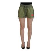 Army Green Bomullssnor Shorts