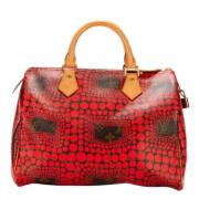 Pre-owned Brunt lerret Louis Vuitton Speedy