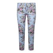 Blomstermønstret Slim-Fit Bukse