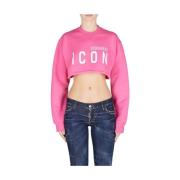 Icon Cropped Sweatshirt - Rosa