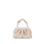 Plissè Shell Clutch Bag Vegansk Stoff