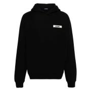 Luksus Bomull Hoodie med Logo Patch