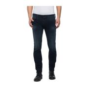 Blå Svart Slim Fit Jeans