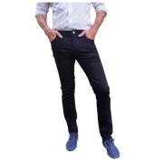 Slim Fit Jeans i Bomullsblanding med Beltehemper