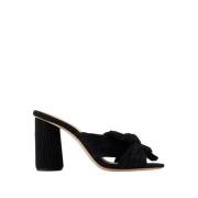 Svart Skinn Penny Pumps