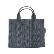 Blå Bomull Medium Tote Bag